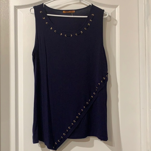Belldini. Size L navy blue asymmetrical tank - Picture 1 of 2